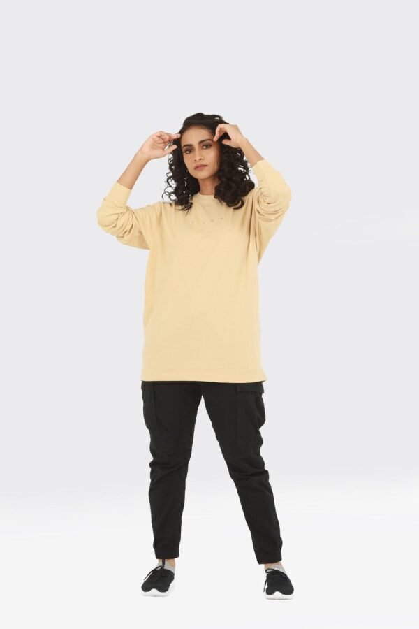 Women's Oversized Long-Sleeves Tee - HIPHOP